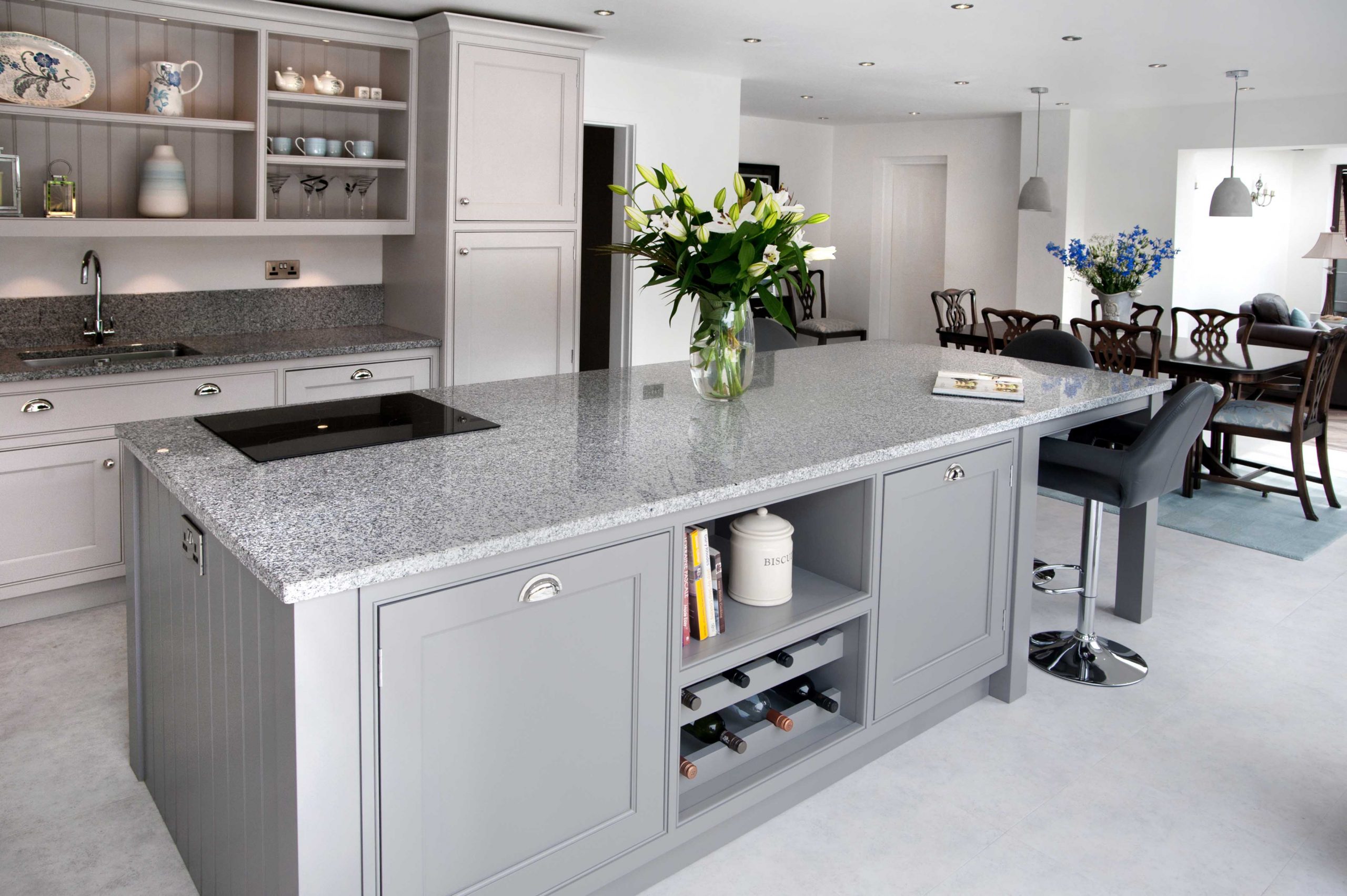 classic modern bespoke in-frame shaker bringing the outside in