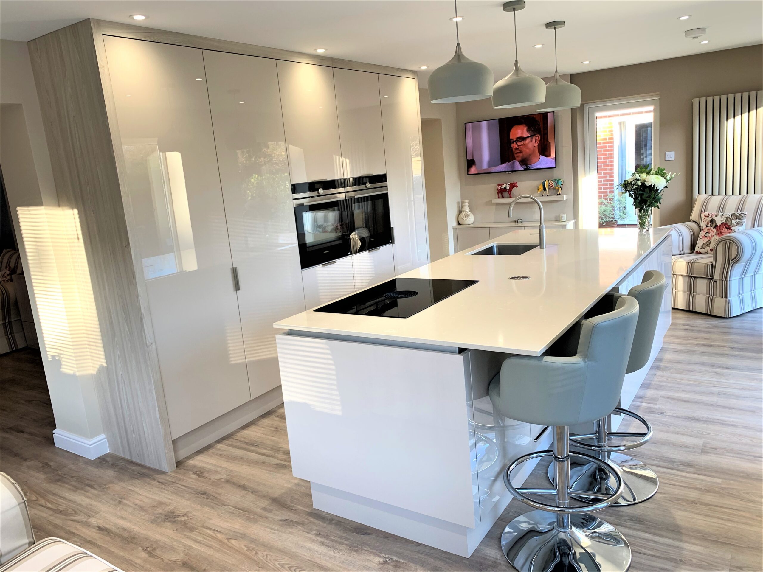 island kitchen taking centre stage of open plan living