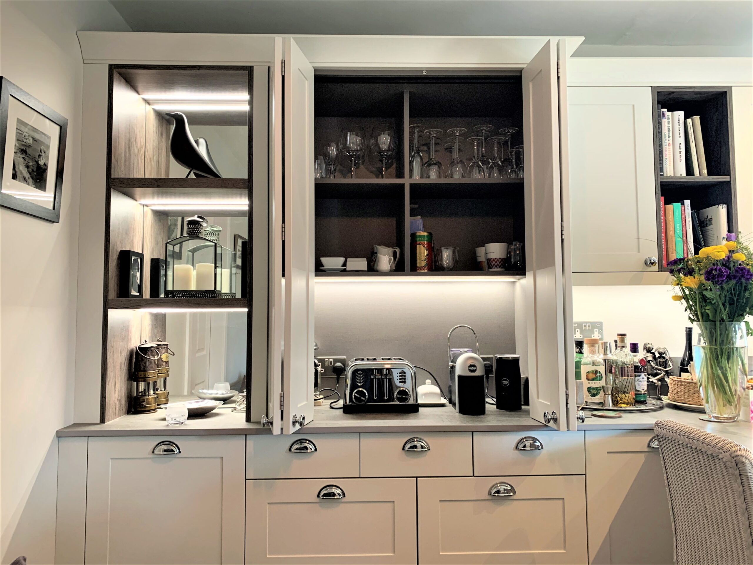 bespoke painted shaker with pantry