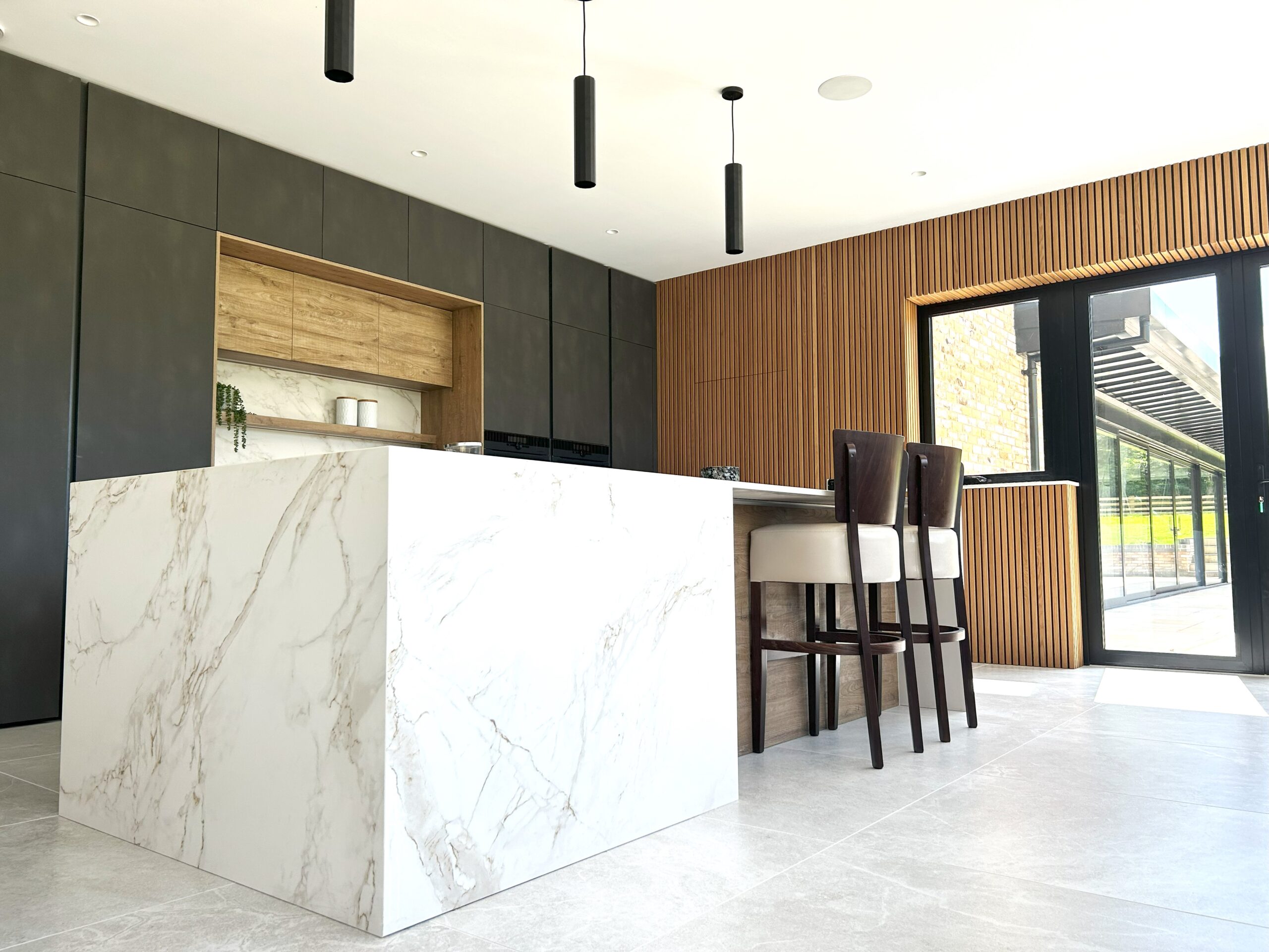 modern family cooking and entertaining kitchen and dining