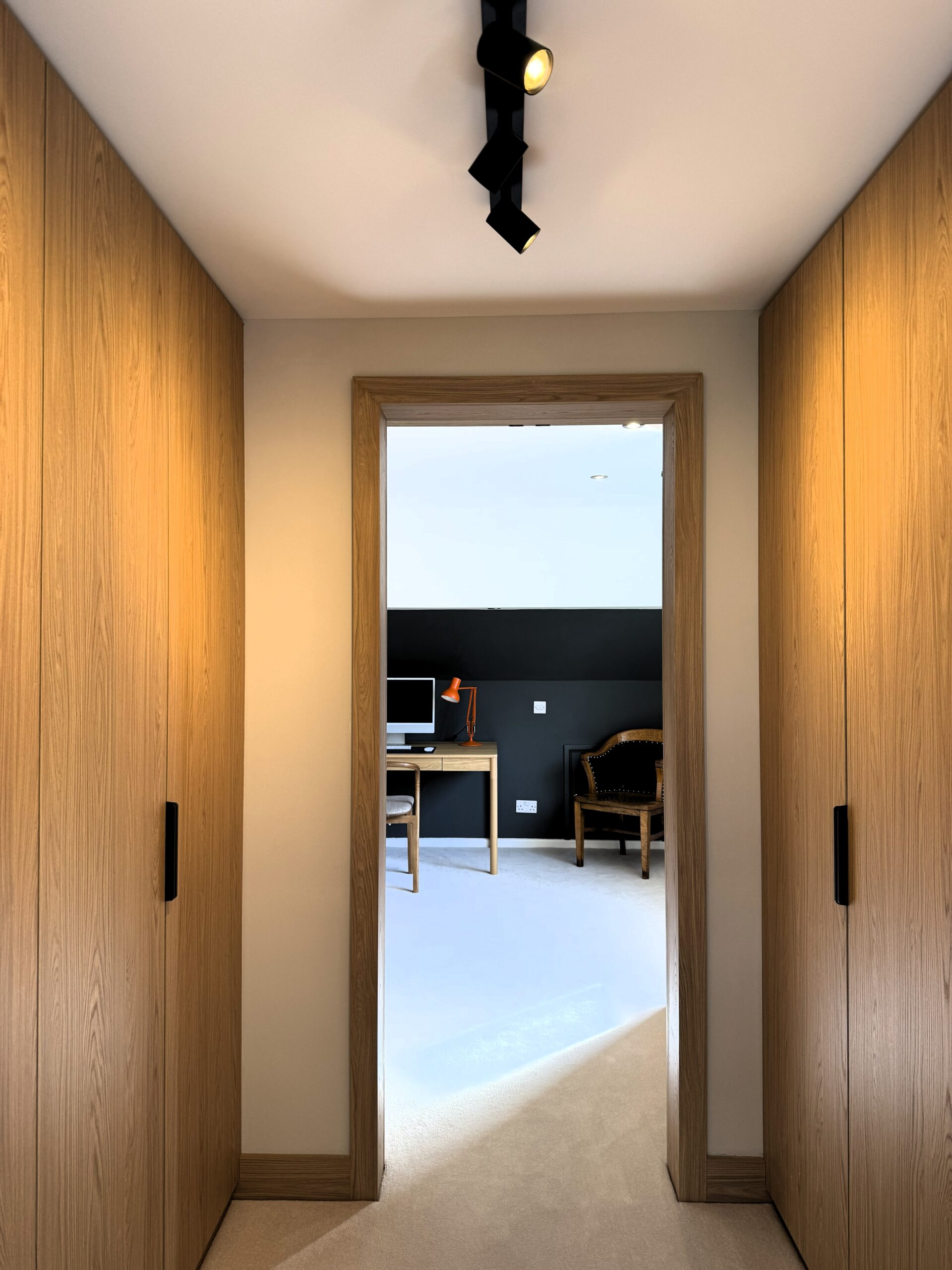 bespoke walkthrough dressing room and study